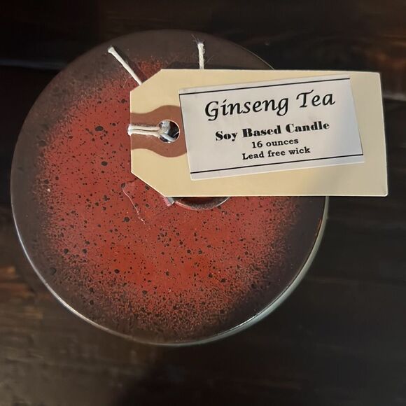 Hand Poured Candle Apothecary Jar Scented Ginseng Tea Soy Based lead free  16 oz - Picture 10 of 10